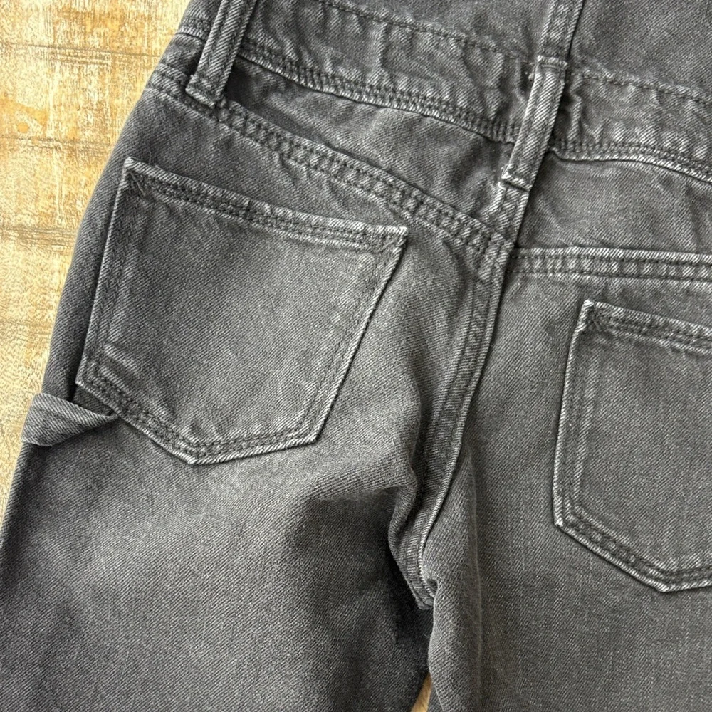 Old Navy Girls Black Denim Overalls S(6/7)